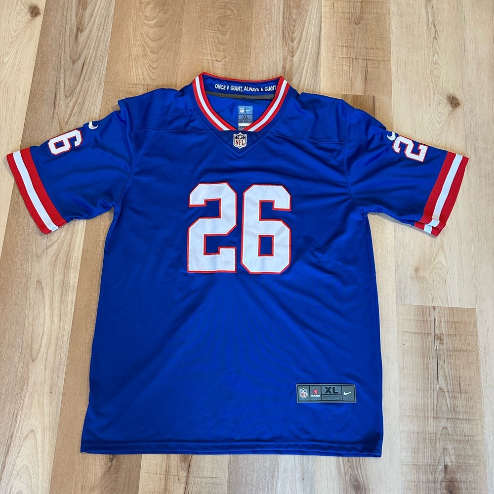 Men's New York Giant Barkley Nike Royal Classic Vapor Elite Player Jersey - Picture 6 of 13